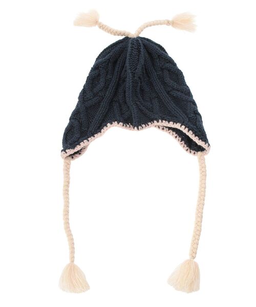 merry jenny(メリージェニー)の「pixie earflap hat(ニットキャップ/ビーニー・レディース・ブラック/ネイビー・FREE)」の20枚目の写真