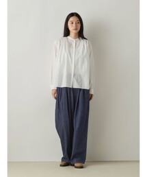 MidiUmi デニムワイドタックパンツ