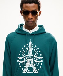 55KENZO EIFFEL TOWER DESIGN CLASSIC HOODIE WITH SPLIT HOOD