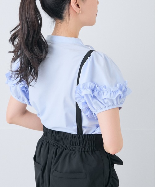 Neige(ネージュ)の「ホイップフリルボウタイブラウス(シャツ/ブラウス・レディース・ピンク/ブルー・ONE SIZE)」の9枚目の写真