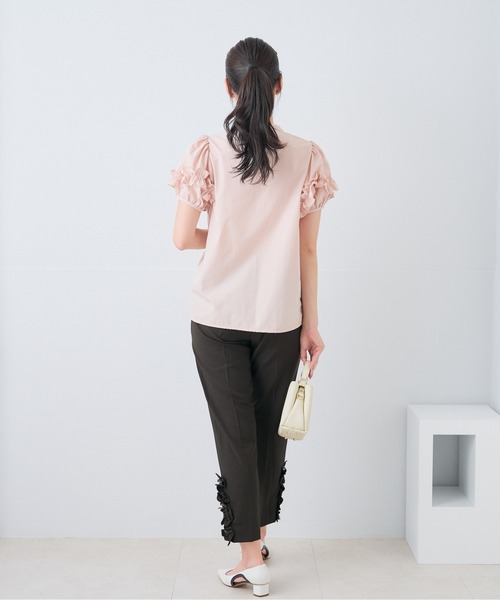 Neige(ネージュ)の「ホイップフリルボウタイブラウス(シャツ/ブラウス・レディース・ピンク/ブルー・ONE SIZE)」の11枚目の写真