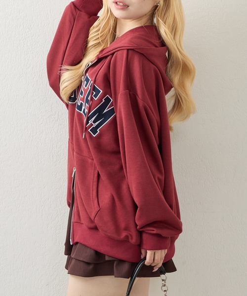 Another Branch olive des olive(アナザーブランチオリーブデオリーブ)の「裏毛BIGロゴZIPパーカー(パーカー・レディース・ブラウン/ネイビー/ボルドー/モカ/トップグレー・FREE)」の9枚目の写真