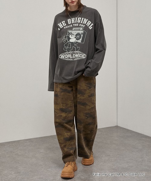 Alfred Alex(アルフレッドアレックス)の「<Exclusive> FELIX THE CAT Iconic Graphic L/S Tee / フィリックス・ザ・キャット 別注 ヴィンテージライク グラフィックロンT(Tシャツ/カットソー・メンズ・ブラック/ブラック系/ブラック系2・L/M)」の20枚目の写真