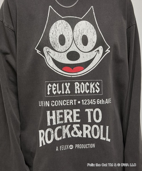 Alfred Alex(アルフレッドアレックス)の「<Exclusive> FELIX THE CAT Iconic Graphic L/S Tee / フィリックス・ザ・キャット 別注 ヴィンテージライク グラフィックロンT(Tシャツ/カットソー・メンズ・ブラック/ブラック系/ブラック系2・L/M)」の13枚目の写真