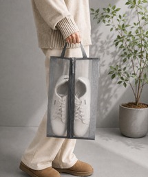 LESRIRE/ メッシュシューズケース 持ち手付きシューズバッグ靴収納靴袋トラベルポーチ L9381