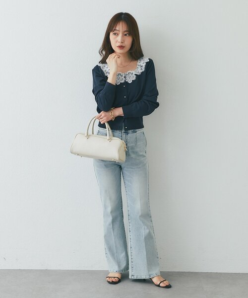 La boutique BonBon（ラブティックボンボン）の「【オウレンティ】ダブルハンドルバッグ（ボストンバッグ・レディース・オフホワイト・FREE）」の6枚目の写真