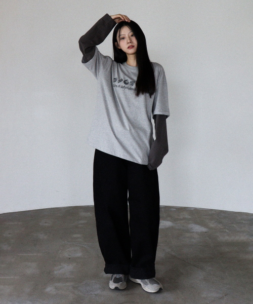 DEFYCLUBROBBERS(ディファイクラブロバース)の「LINE OF DEFY レイヤードロングスリーブ メランジ(Tシャツ/カットソー・レディース・ミックスグレー・MEDIUM/LARGE)」の5枚目の写真
