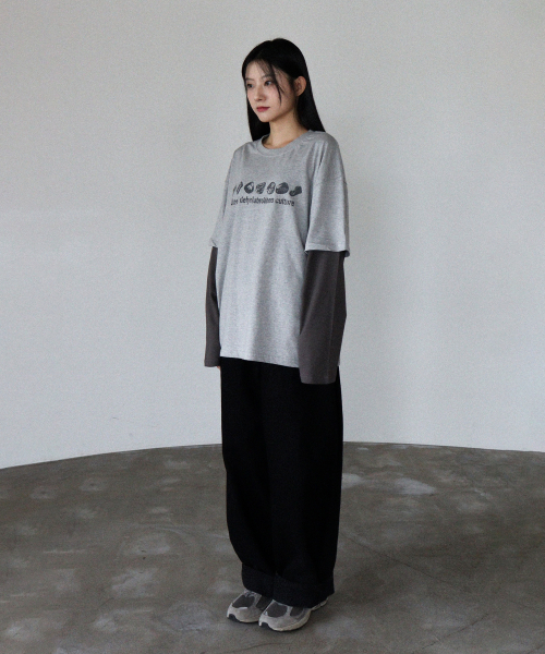 DEFYCLUBROBBERS(ディファイクラブロバース)の「LINE OF DEFY レイヤードロングスリーブ メランジ(Tシャツ/カットソー・レディース・ミックスグレー・MEDIUM/LARGE)」の7枚目の写真