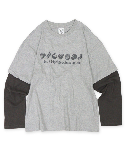 DEFYCLUBROBBERS(ディファイクラブロバース)の「LINE OF DEFY レイヤードロングスリーブ メランジ(Tシャツ/カットソー・レディース・ミックスグレー・MEDIUM/LARGE)」の9枚目の写真