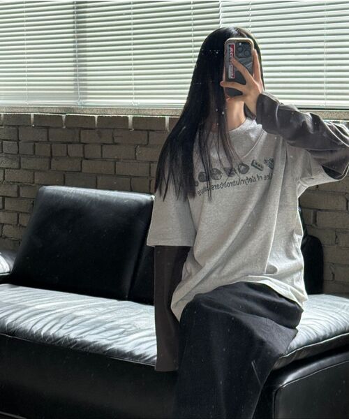 DEFYCLUBROBBERS(ディファイクラブロバース)の「LINE OF DEFY レイヤードロングスリーブ メランジ(Tシャツ/カットソー・レディース・ミックスグレー・MEDIUM/LARGE)」の12枚目の写真