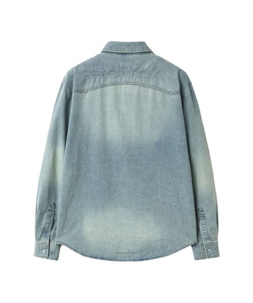 PHYPS MOTORCYCLE（フィップスモーターサイクル）の「Washed Denim Western Shirt Light Blue（シャツ/ブラウス・メンズ・その他・LARGE/X-LARGE/SMALL/MEDIUM）」の2枚目の写真