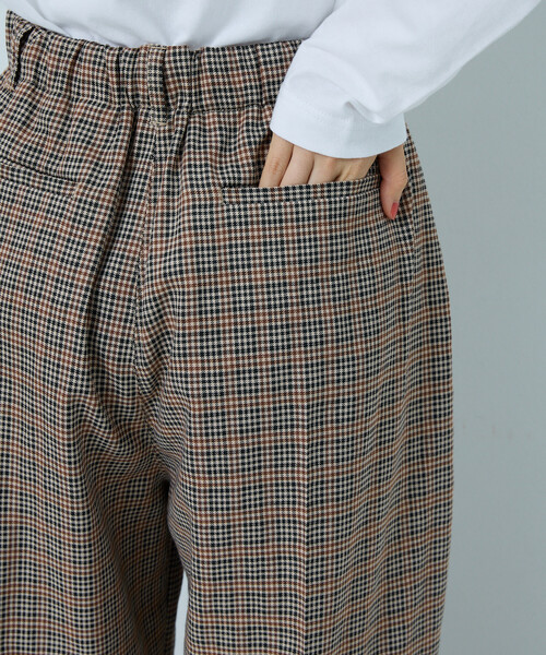 FREAK'S STORE（フリークスストア）の「スラックス イージーパンツ/チェックパンツ/タックワイドパンツ（スラックス・レディース・その他2/ブラック/グレー/ダークグレー/ブラウン/その他・MEDIUM/SMALL）」の18枚目の写真