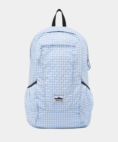 HEISAN(ハイサン)の「◇HEISAN◇ブランド直輸入正規品/折りたためる/パッカブル/コンパクトポケットバッグ v1 ギンガムチェック Compact Pocket Bag v1 Gingham Check(バックパック/リュック・レディース・ブラック/スカイブルー・FREE)」の12枚目の写真