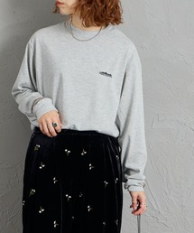 [THOUSAND MILE/サウザンドマイル] T/Cジャージー ワンポイントロゴ刺繍ロンT