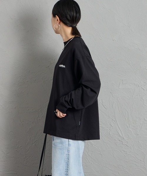 THOUSAND MILE（サウザンドマイル）の「[THOUSAND MILE/サウザンドマイル] T/Cジャージー ワンポイントロゴ刺繍ロンT（Tシャツ/カットソー・レディース・グレー/ホワイト/ブラック・S）」の11枚目の写真