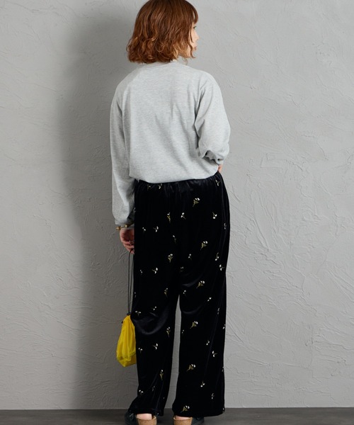 THOUSAND MILE（サウザンドマイル）の「[THOUSAND MILE/サウザンドマイル] T/Cジャージー ワンポイントロゴ刺繍ロンT（Tシャツ/カットソー・レディース・グレー/ホワイト/ブラック・S）」の7枚目の写真