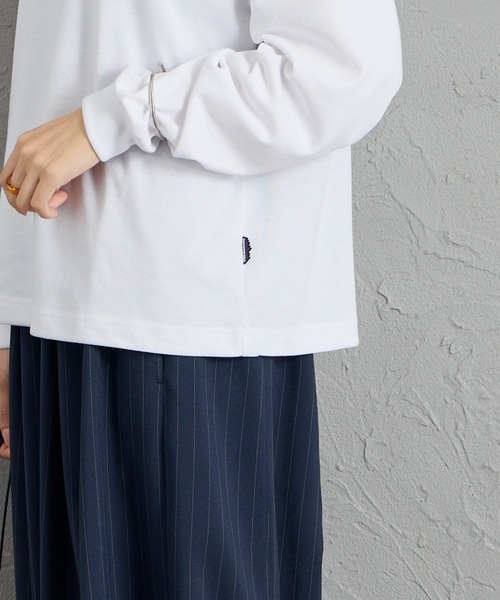 THOUSAND MILE（サウザンドマイル）の「[THOUSAND MILE/サウザンドマイル] T/Cジャージー ワンポイントロゴ刺繍ロンT（Tシャツ/カットソー・レディース・グレー/ホワイト/ブラック・S）」の17枚目の写真