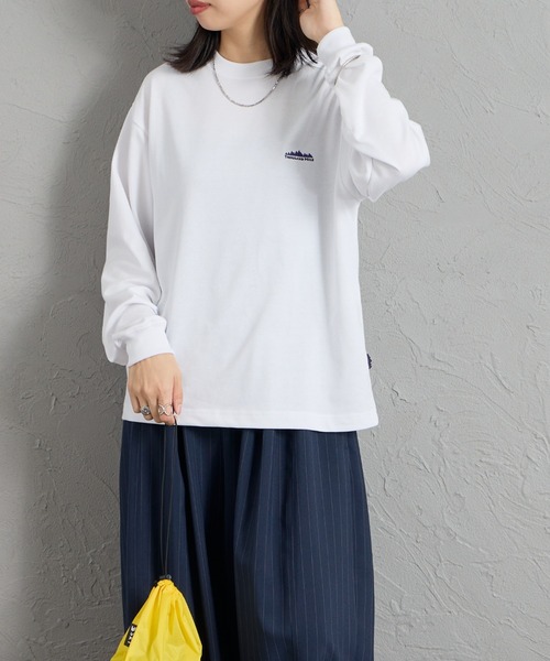 T/C針織 點綴Logo刺繡 長袖T恤