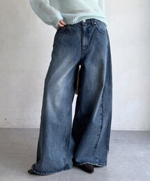 ワイドデニムパンツ
