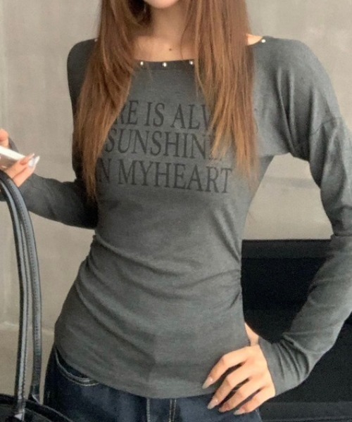 NANEA(ナネア)の「ロゴプリントロンT(Tシャツ/カットソー・レディース・ブラック/ホワイト/グレー・SMALL/MEDIUM)」の3枚目の写真