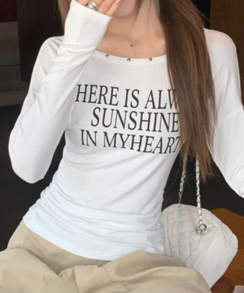 NANEA(ナネア)の「ロゴプリントロンT(Tシャツ/カットソー・レディース・ブラック/ホワイト/グレー・SMALL/MEDIUM)」の1枚目の写真