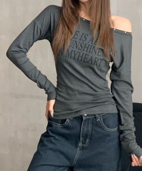 NANEA(ナネア)の「ロゴプリントロンT(Tシャツ/カットソー・レディース・ブラック/ホワイト/グレー・SMALL/MEDIUM)」の9枚目の写真