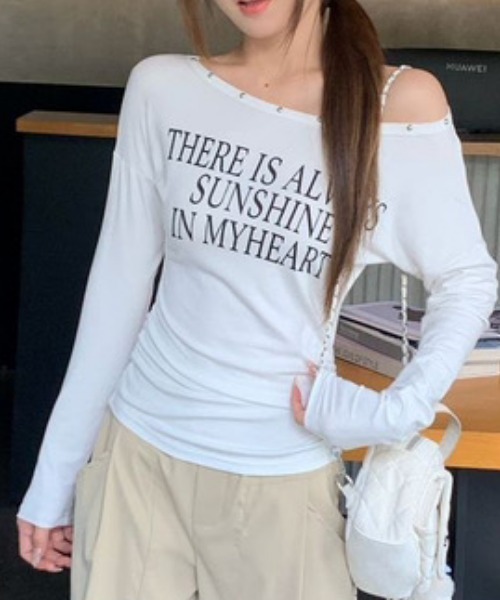 NANEA(ナネア)の「ロゴプリントロンT(Tシャツ/カットソー・レディース・ブラック/ホワイト/グレー・SMALL/MEDIUM)」の4枚目の写真