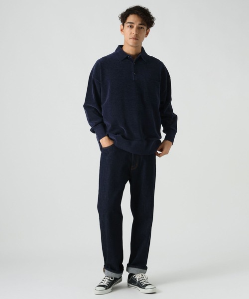 BAYFLOW(ベイフロー)の「ライトモールニットポロシャツ(ニット/セーター・メンズ・ネイビー/オレンジ/アイボリー・LARGE/MEDIUM)」の19枚目の写真