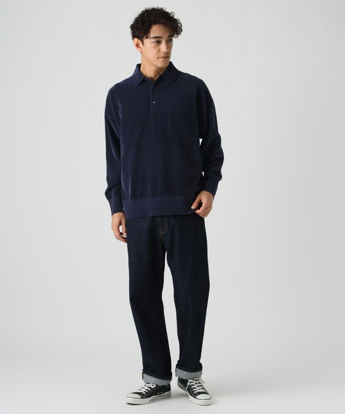 BAYFLOW(ベイフロー)の「ライトモールニットポロシャツ(ニット/セーター・メンズ・ネイビー/オレンジ/アイボリー・LARGE/MEDIUM)」の20枚目の写真
