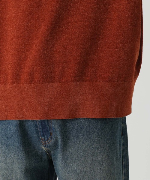 BAYFLOW(ベイフロー)の「ライトモールニットポロシャツ(ニット/セーター・メンズ・ネイビー/オレンジ/アイボリー・LARGE/MEDIUM)」の21枚目の写真