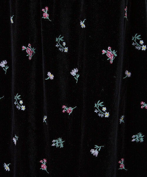 FREAK'S STORE（フリークスストア）の「花柄刺繍 ベロアスカート（スカート・レディース・ブラウン/ブラック・ﾌﾘ-）」の12枚目の写真
