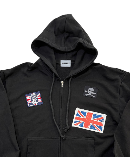 SK8ER ROCK(スケーターロック)の「BRIT RIOT スウェットジップフーディー(ブラック)(パーカー・レディース・その他・FREE)」の3枚目の写真