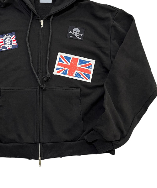 SK8ER ROCK(スケーターロック)の「BRIT RIOT スウェットジップフーディー(ブラック)(パーカー・レディース・その他・FREE)」の4枚目の写真