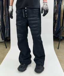 BLR（ビーエルアール）の「Spray Washed Semi-Flare Pants Black（その他パンツ）」