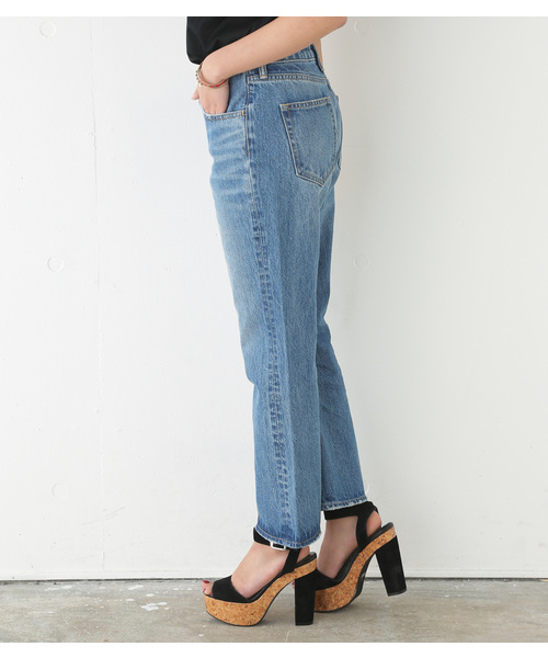 SLY（スライ）の「COTTAGE JW FLARE ANKLE PT-B（デニムパンツ・レディース・ブルー・0/1/2）」の4枚目の写真