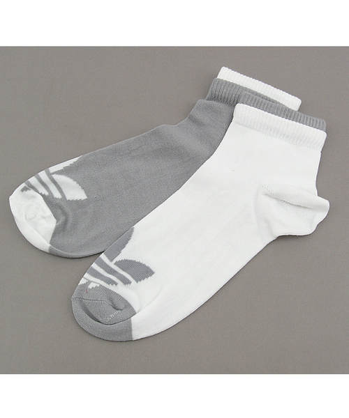 adidas（アディダス）の「TREFOILSOCK 2P（ソックス/靴下・メンズ・ホワイト×ブラック/グレー/ピンク・LARGE/SMALL）」の4枚目の写真
