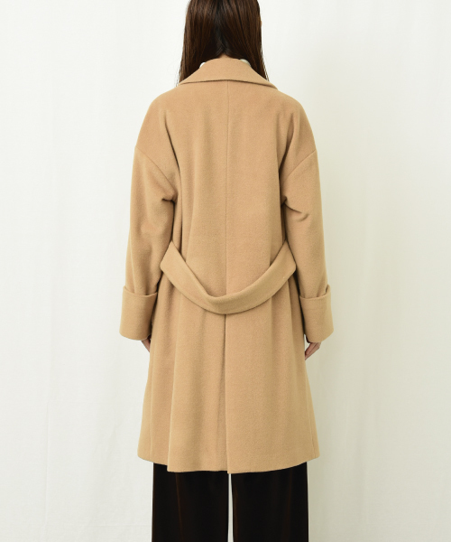 actuel（アクチュエル）の「ショートビーバーチェスターコート（チェスターコート・レディース・ネイビー/キャメル/ピンクベージュ・FREE）」の8枚目の写真