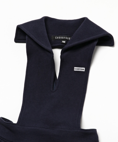 CHUBBYGANG（チャビーギャング）の「セーラーカラーワンピース（ワンピース・キッズ・ネイビー/ブラック・150/140/160/120/110/130/100）」の5枚目の写真