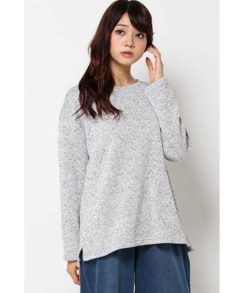 VENCEEXCHANGE（ヴァンスエクスチェンジ）の「ライトスライバークループルオーバー（ニット/セーター・レディース・ライトグレー/ブラック・MEDIUM）」の2枚目の写真