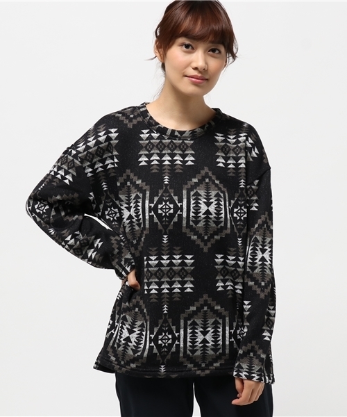 VENCEEXCHANGE（ヴァンスエクスチェンジ）の「ライトスライバークループルオーバー（ニット/セーター・レディース・ライトグレー/ブラック・MEDIUM）」の3枚目の写真