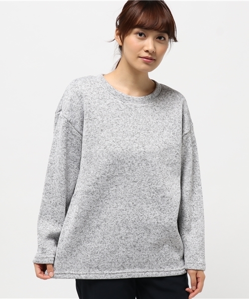 VENCEEXCHANGE（ヴァンスエクスチェンジ）の「ライトスライバークループルオーバー（ニット/セーター・レディース・ライトグレー/ブラック・MEDIUM）」の4枚目の写真