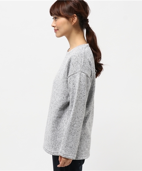 VENCEEXCHANGE（ヴァンスエクスチェンジ）の「ライトスライバークループルオーバー（ニット/セーター・レディース・ライトグレー/ブラック・MEDIUM）」の6枚目の写真