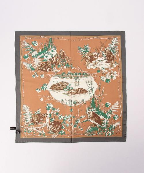 UNITED ARROWS（ユナイテッドアローズ）の「USET シルク ビーバー スカーフ◆（バンダナ/スカーフ・メンズ・モカ・FREE）」の2枚目の写真