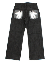 美品　X-LARGE ミッキー手ポケットデニム　ディズニー　ブラックデニム　LL XLARGE（エクストララージ）の「MICKEY HANDS BEHIND JEAN（デニム