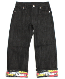 美品　X-LARGE ミッキー手ポケットデニム　ディズニー　ブラックデニム　LL XLARGE（エクストララージ）の「MICKEY HANDS BEHIND JEAN（デニム