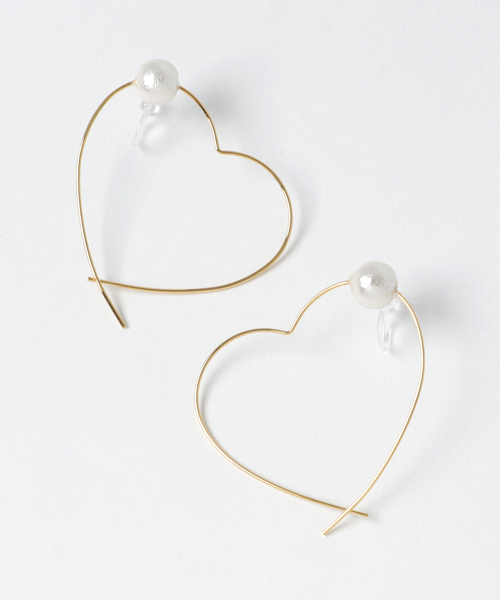 TONE SELECT GOODS（トーンセレクトグッズ）の「【kodemari】heart hoop イヤリン（イヤリング・レディース・その他・FREE）」の3枚目の写真