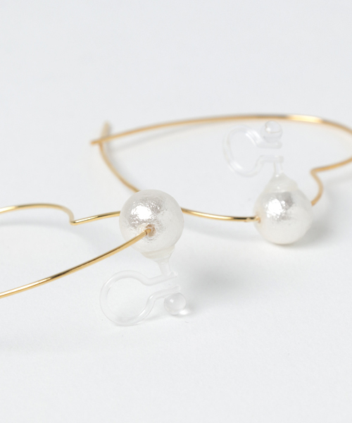 TONE SELECT GOODS（トーンセレクトグッズ）の「【kodemari】heart hoop イヤリン（イヤリング・レディース・その他・FREE）」の2枚目の写真