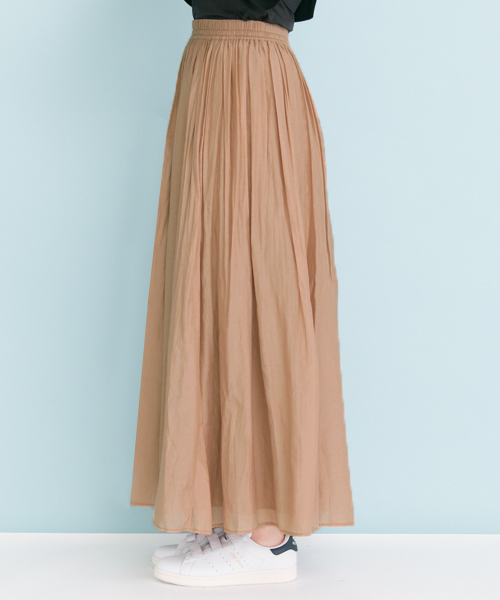 URBAN RESEARCH（アーバンリサーチ）の「 UR コットンシルクギャザースカート　（スカート・レディース・キャメル/ピンク/グレー系その他・FREE）」の10枚目の写真