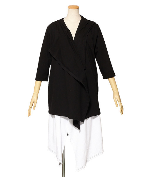 ankoROCK（アンコロック）の「７分袖レイヤーダブルフロントフードマント（テーラードジャケット・メンズ・B/A・ONE SIZE）」の7枚目の写真