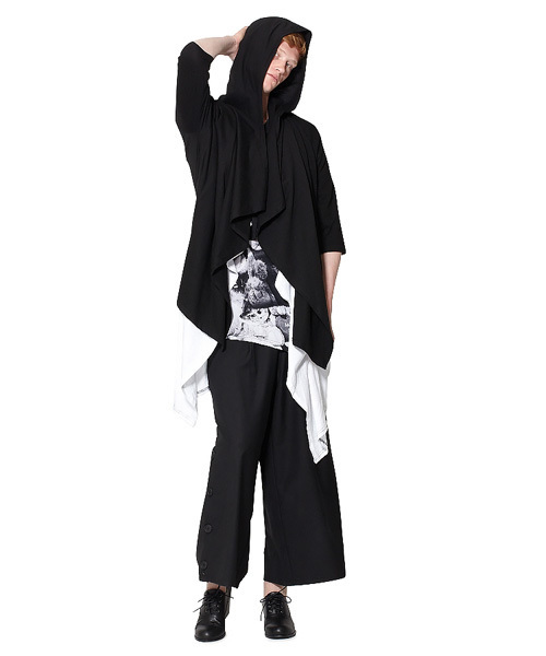 ankoROCK（アンコロック）の「７分袖レイヤーダブルフロントフードマント（テーラードジャケット・メンズ・B/A・ONE SIZE）」の5枚目の写真